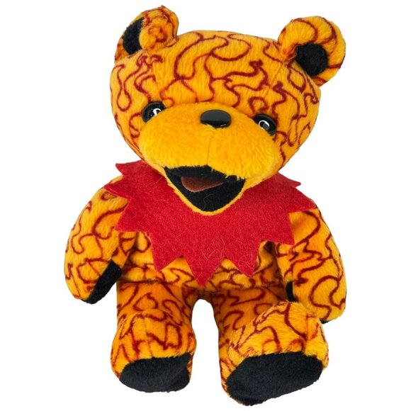 1999 Grateful Dead FIRE Beanie Bear Plush By Liquid Blue 7” Stuffed Animal Toy - Picture 1 of 6